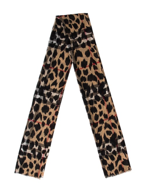 Burberry Cashmere Animal Print Scarf