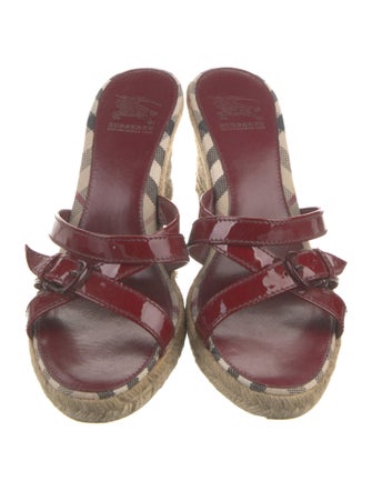 Burberry Patent Leather Gladiator Sandals