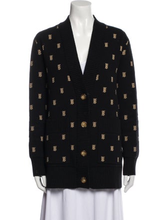 Burberry Printed V-Neck Sweater