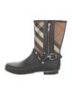 Burberry Nova Check Pattern Rubber Rain Boots
