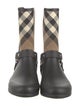 Burberry Nova Check Pattern Rubber Rain Boots