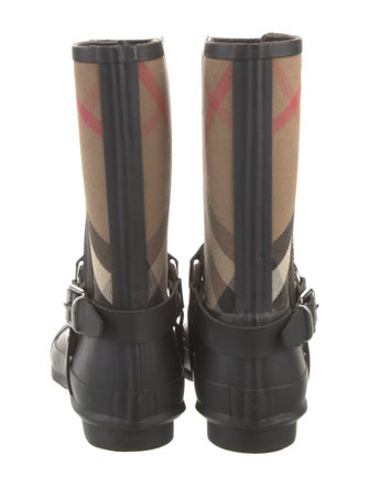 Burberry Nova Check Pattern Rubber Rain Boots