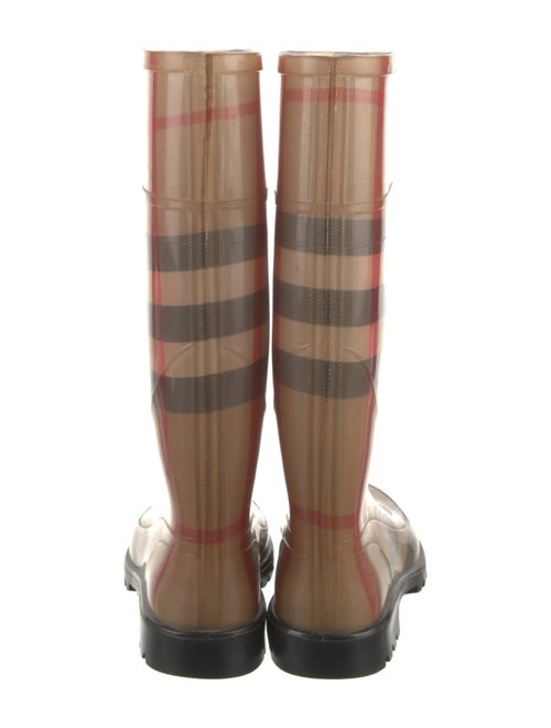 Burberry Rubber Plaid Print Rain Boots