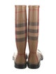 Burberry Rubber Plaid Print Rain Boots