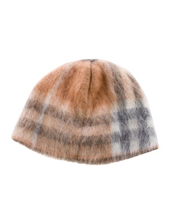 Burberry Mohair House Check Knit Beanie
