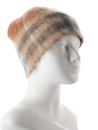 Burberry Mohair House Check Knit Beanie
