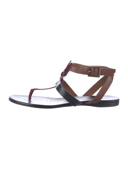 Burberry Leather T-Strap Sandals