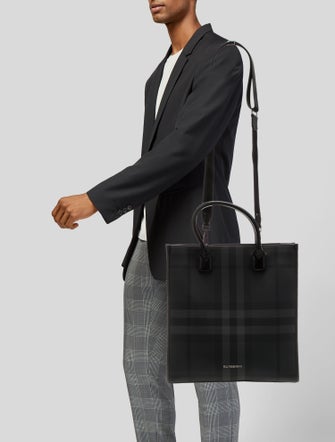 Burberry Saffiano Leather Bucket Bag