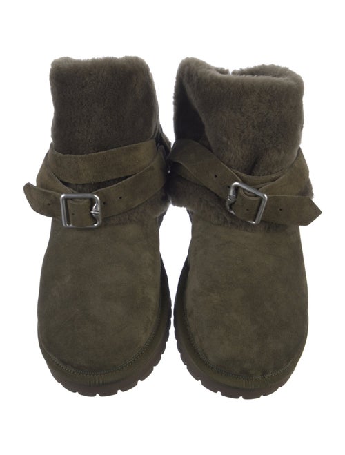 Burberry Suede Fur Trim Boots