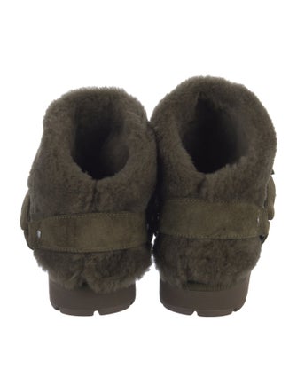 Burberry Suede Fur Trim Boots