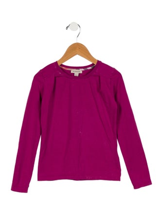 Burberry Girls' Solid Long Sleeve Shirt