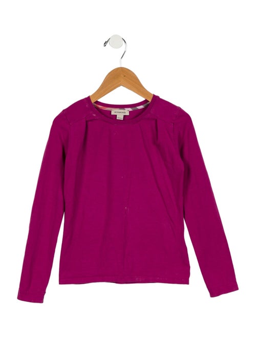 Burberry Girls' Solid Long Sleeve Shirt