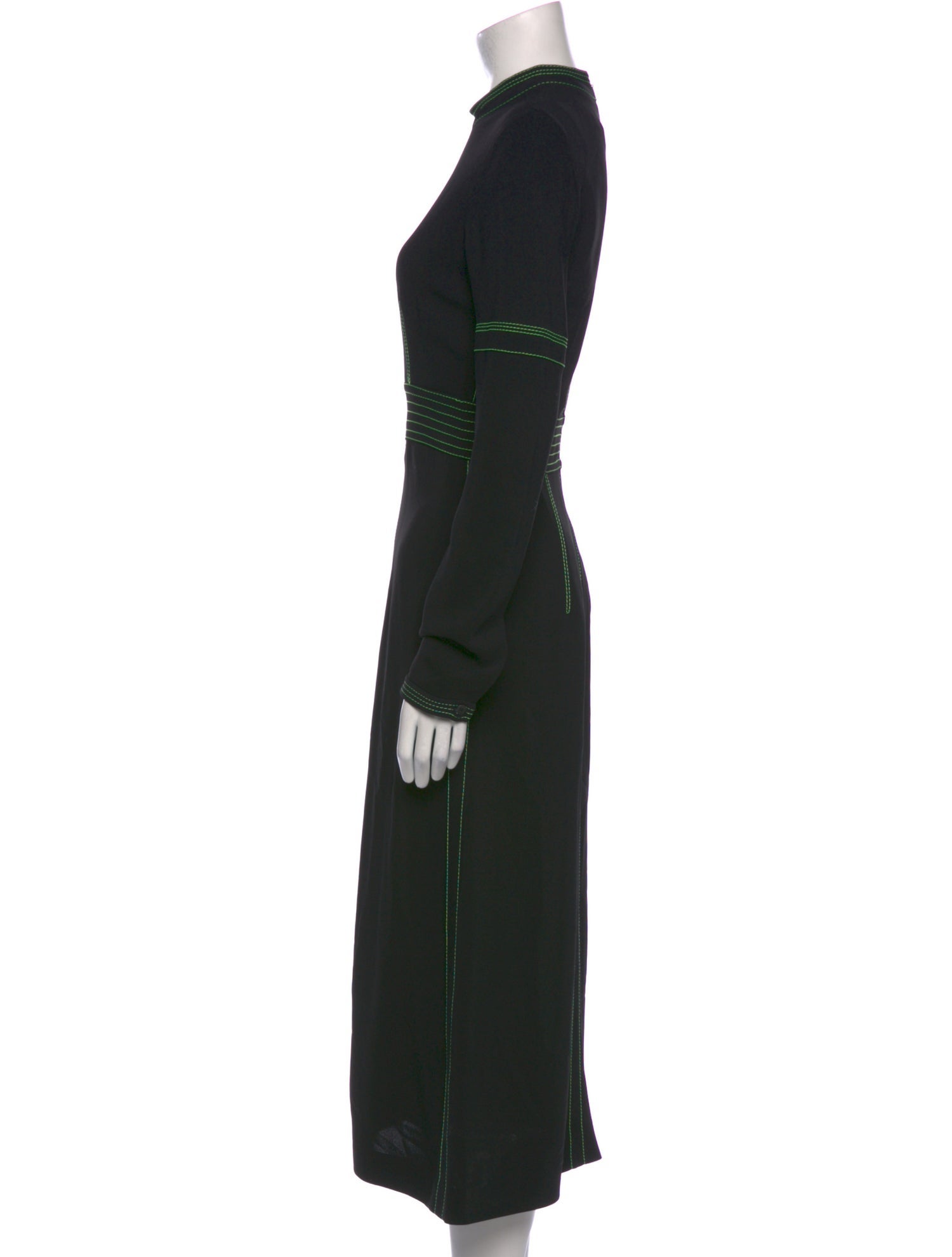 Burberry Mock Neck Long Dress