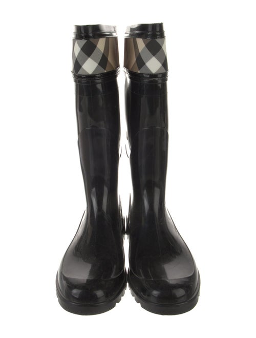 Burberry Rubber Plaid Print Rain Boots