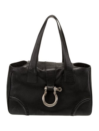 Burberry Leather Top Handle Bag