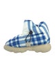 Burberry Nylon Plaid Print Snow Boots