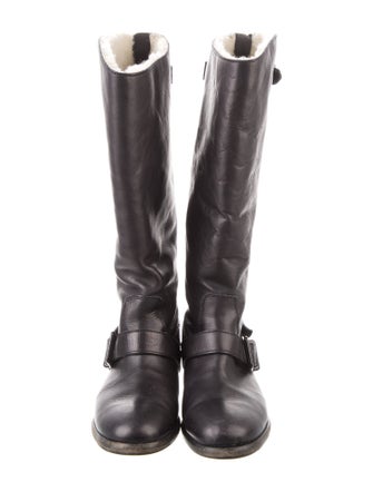 Burberry Leather Riding Boots
