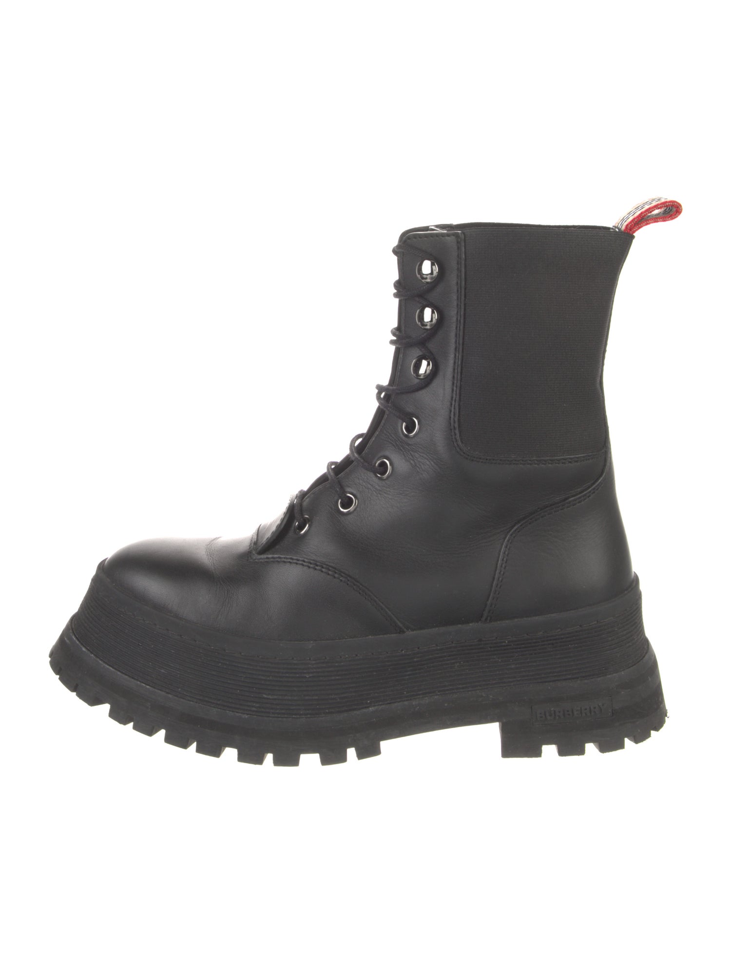 Burberry Leather Combat Boots