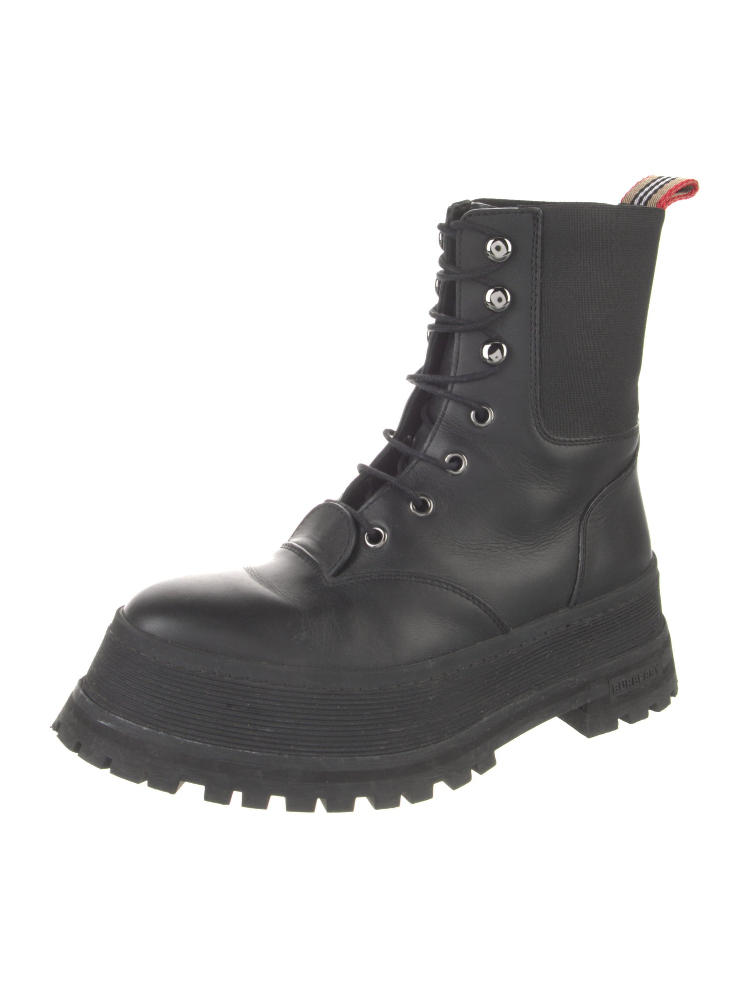 Burberry Leather Combat Boots