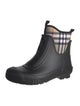 Burberry Rubber Plaid Print Rain Boots w/ Tags