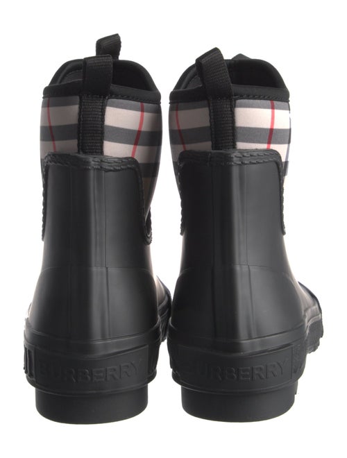 Burberry Rubber Plaid Print Rain Boots w/ Tags