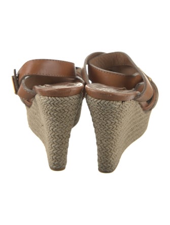 Burberry Leather Printed Espadrilles