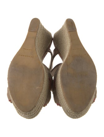 Burberry Leather Printed Espadrilles