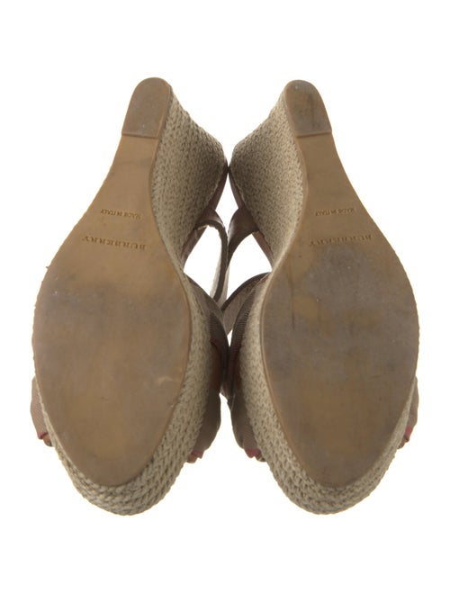 Burberry Leather Printed Espadrilles