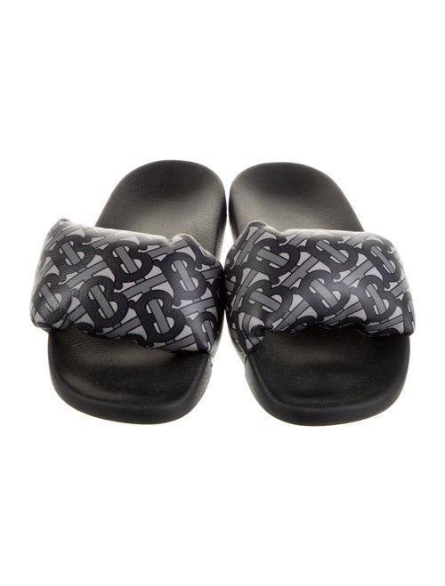Burberry TB Monogram Leather Slides