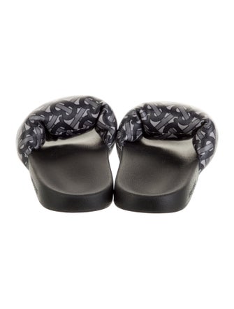 Burberry TB Monogram Leather Slides