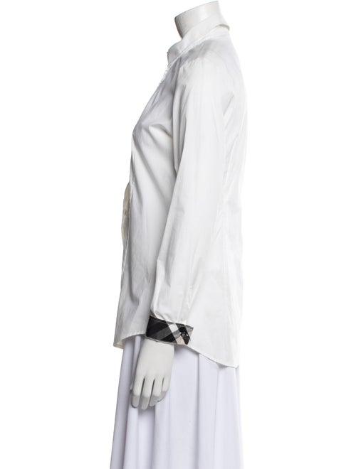 Burberry Long Sleeve Button-Up Top