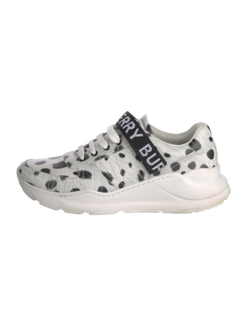 Burberry Leather Animal Print Sneakers