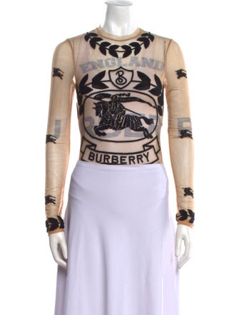 Burberry Printed Crew Neck Sweatshirt