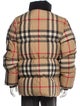 Burberry House Check Pattern Puffer Coat
