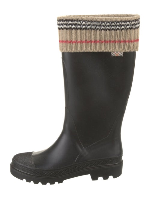 Burberry Nova Check Pattern Rubber Rain Boots