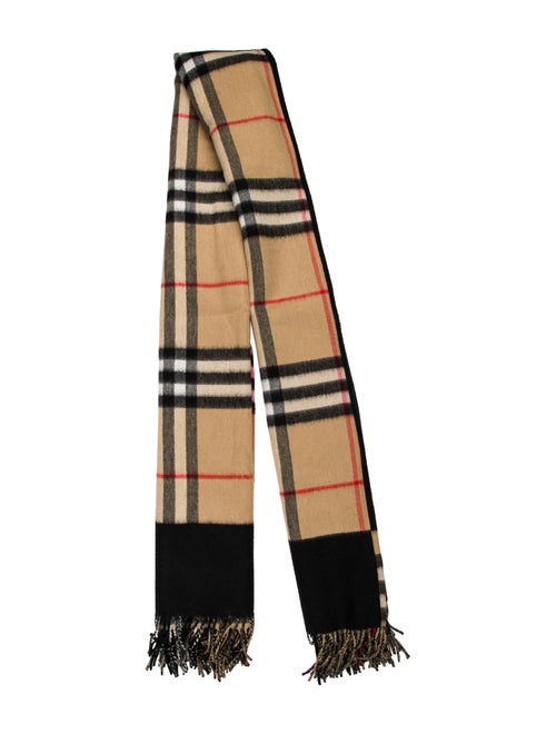 Burberry Cashmere Nova Check Pattern Shawl