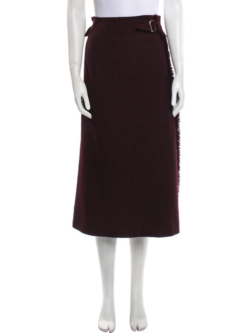 Burberry Wool Midi Length Skirt