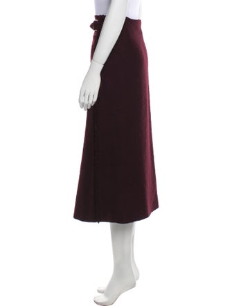 Burberry Wool Midi Length Skirt
