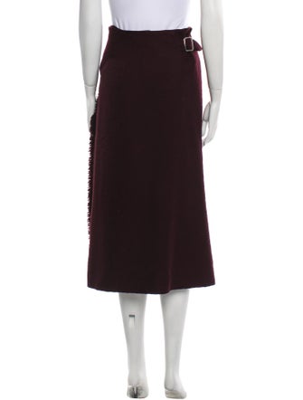 Burberry Wool Midi Length Skirt