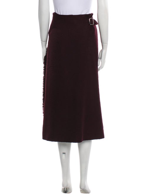 Burberry Wool Midi Length Skirt