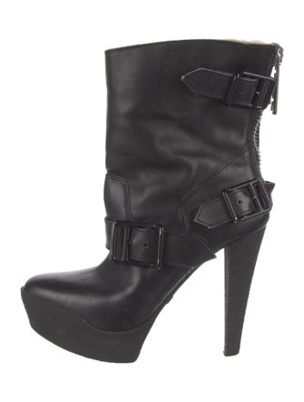Burberry Leather Moto Boots