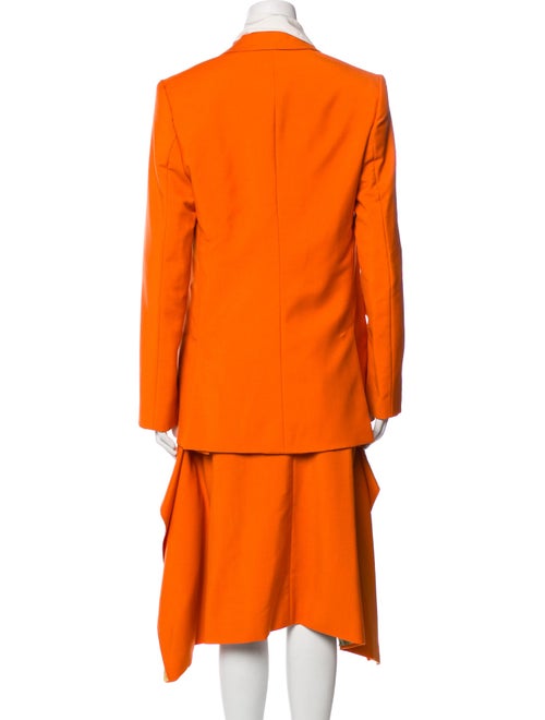 Burberry Silk Grosgrain Trim Skirt Suit