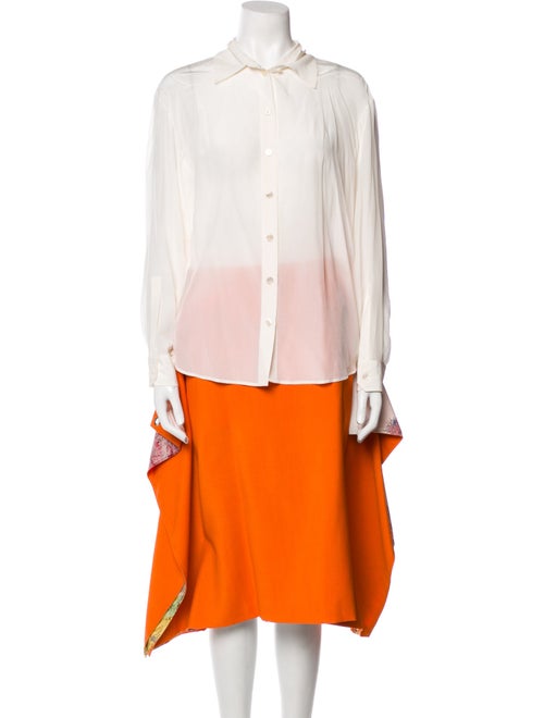 Burberry Silk Grosgrain Trim Skirt Suit