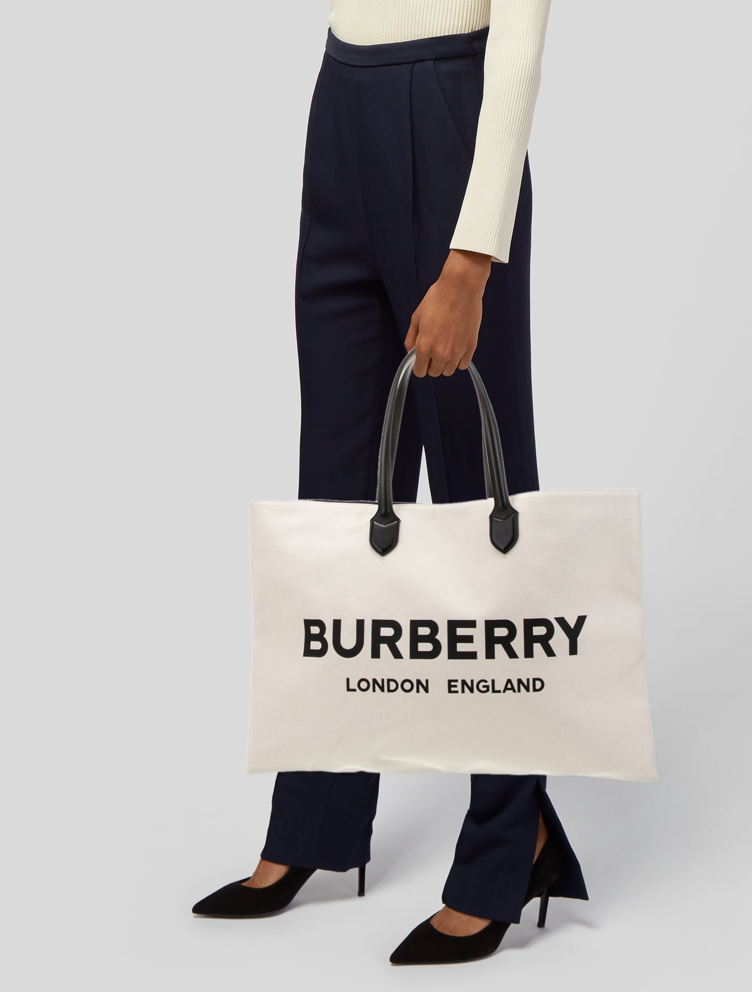 Burberry Canvas Lewes Tote