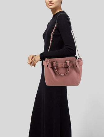 Burberry Leather Top Handle Bag