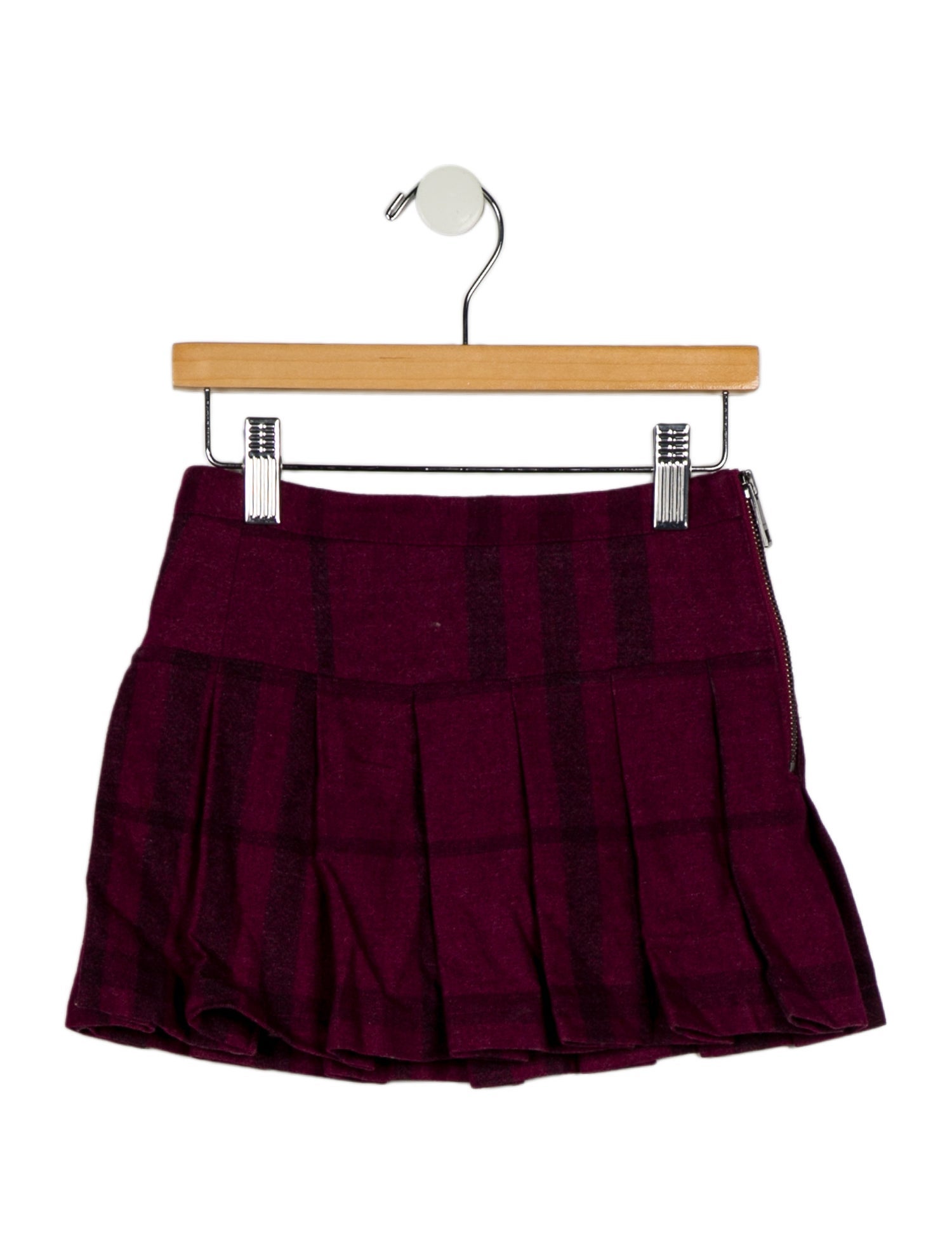 Burberry Toddler Girls' Printed Pleated Virgin Wool Skirt