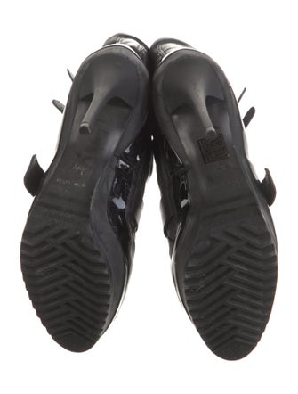 Burberry Quilted Pattern Leather Lace-Up Boots