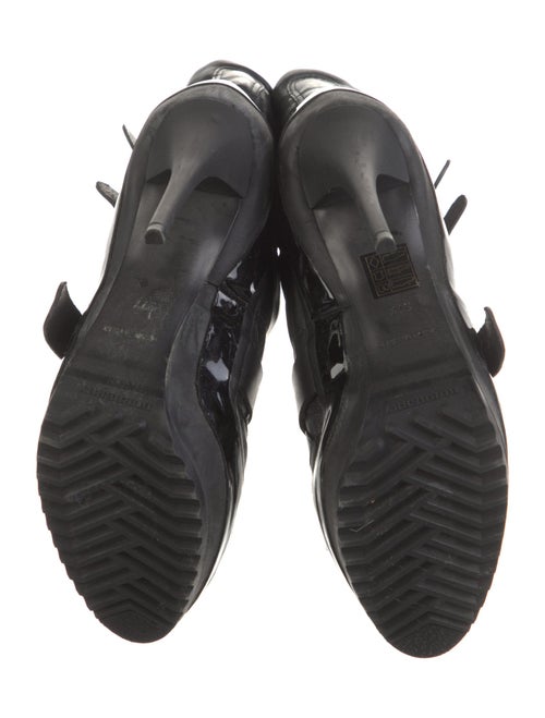 Burberry Quilted Pattern Leather Lace-Up Boots