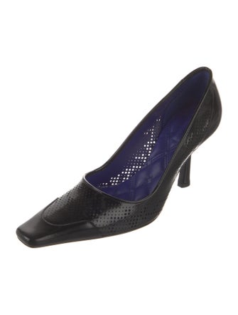 Burberry Exploded Check Pattern Patent Leather Pumps