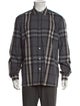 Burberry Plaid Print Long Sleeve Shirt